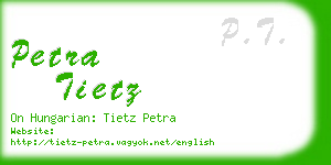 petra tietz business card